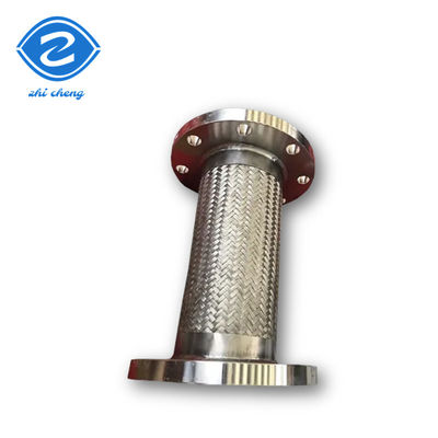 SS304 فلانج المشترك المموجة من الفولاذ المقاوم للصدأ خرطوم معدني لخزان تكييف الهواء البخار DN32 DN3000mm