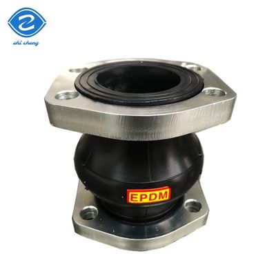 وصلة تمدد مطاطية ذات شفة ماسية لتجهيزات الأنابيب، معوض DN450 DN100، موصل كروي، EPDM، شفة واحدة، منفاخ كروي