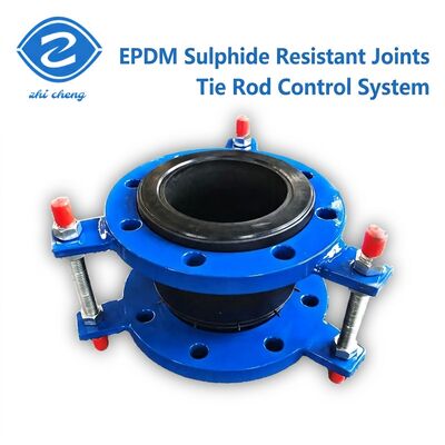 EPDM المرن المقيد ربطة العنق المطاطية التوسع المشترك مع PN10 فلنج مقاومة الكبريت